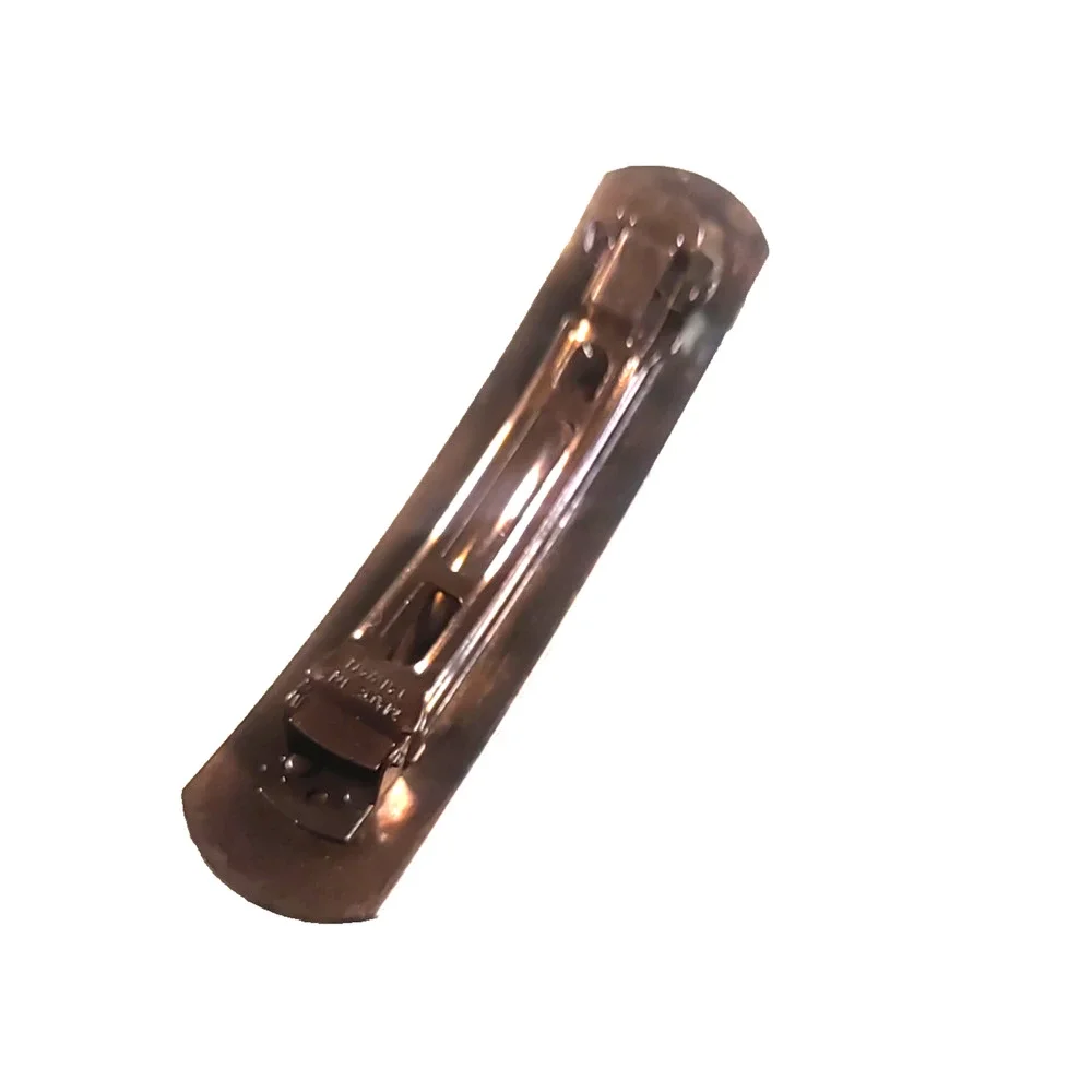 Copper Tone Hair Barrette Tension Clip Floral Etching Fairy Art Novel Design